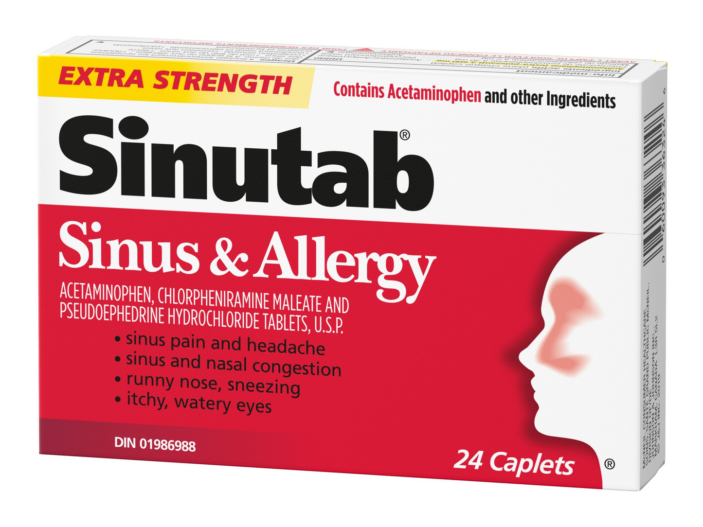 Sinutab Sinus Pain Extra Strength Tablets 24s