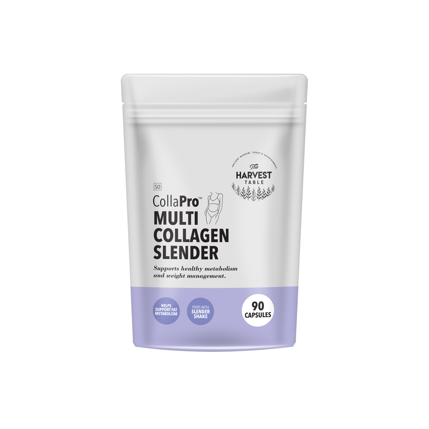 The Harvest Table CollaPro Multi Collagen Slender Capsules 90 Pouch