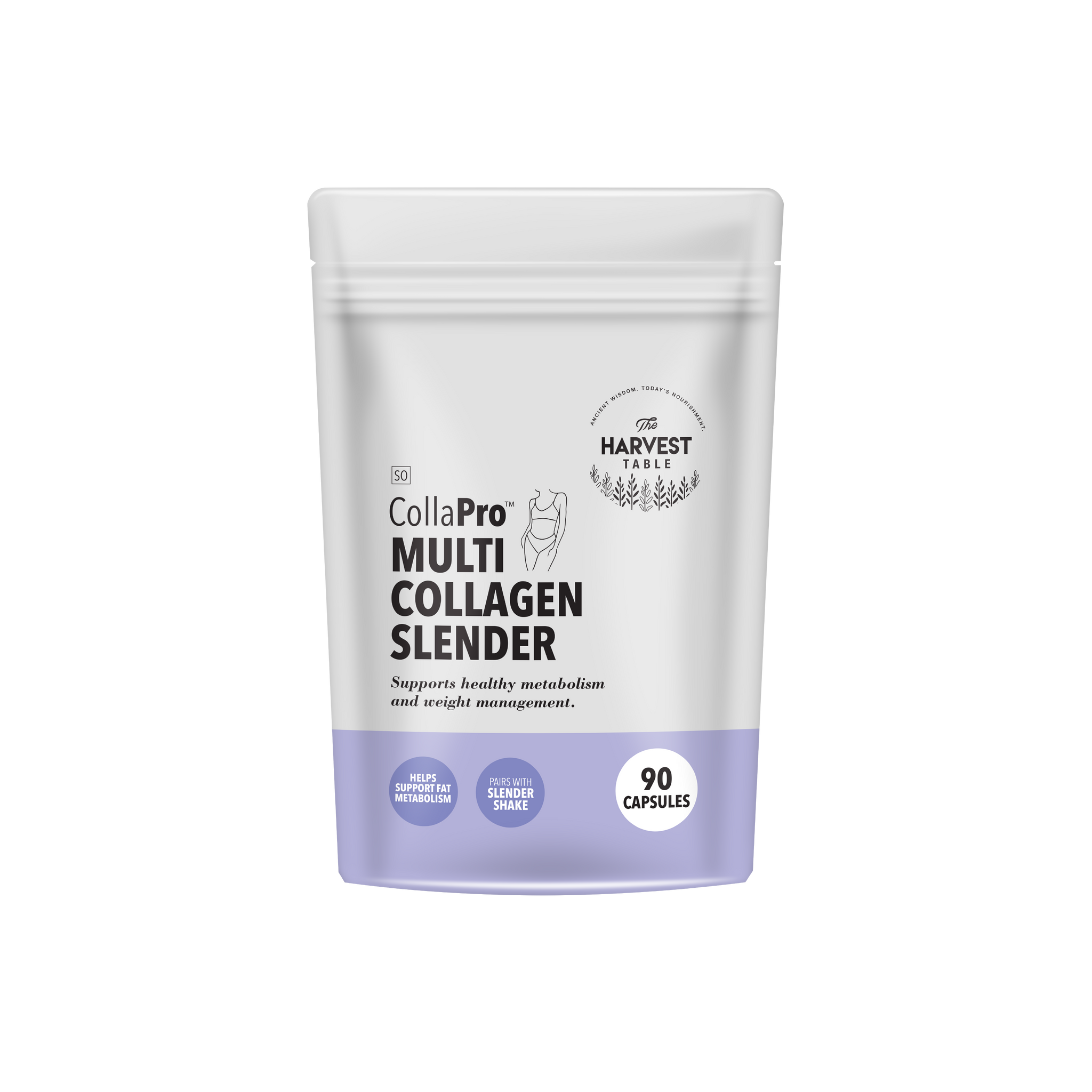 The Harvest Table CollaPro Multi Collagen Slender Capsules 90 Pouch