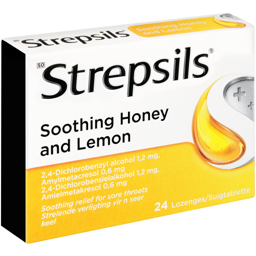 Strepsils Lozenges Honey & Lemon 24's