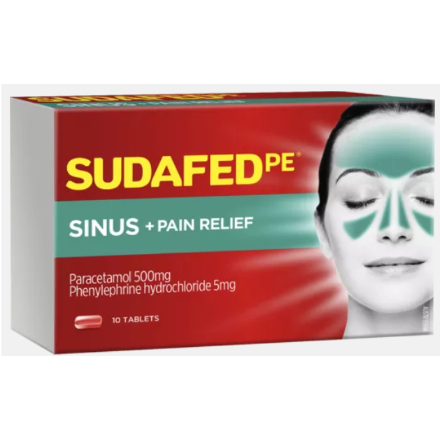 Sudafed Sinus Pain Tab 10's