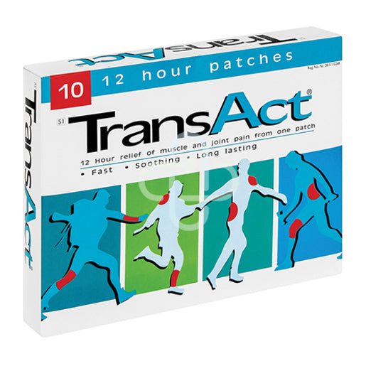 TransAct Muscle And Joints Pain Relief 12 Hour Patches 10 Patches