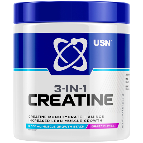 USN 3-In-1 Creatine Monohydrate & Aminos Grape 200g
