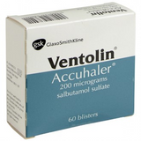 Ventolin Accuhaler Powder 200mg 60dos