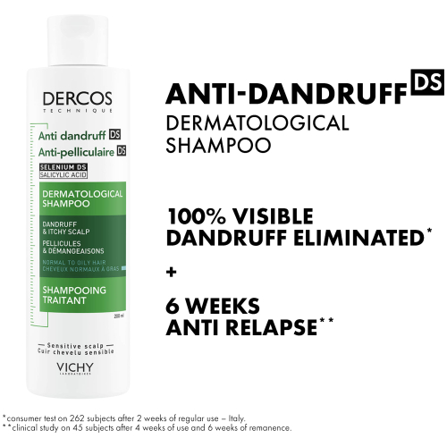 Vichy Dercos Anti-Dandruff Advanced Action Shampoo Greasy Hair 200ml