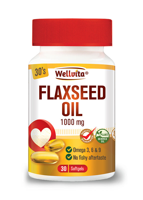 Wellvita 1000mg Flaxseed Oil Omega 3,6+9 Softgels 30 Softgels
