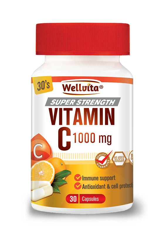 Wellvita 1000mg Super Strength Vitamin C Immune System Tablets 30 Tablets