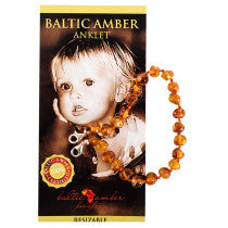 Baltic Amber Anklet - Cognac 