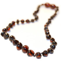 Baltic Amber Teething Necklace - Dark Cherry 