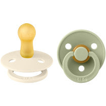 BIBS Pacifier Latex - Ivory/Sage Size 3 2 Pack