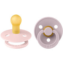 BIBS Pacifier Colour 2 Pack Latex Size 1 Blossom & Dusky Lilac 2 Pack
