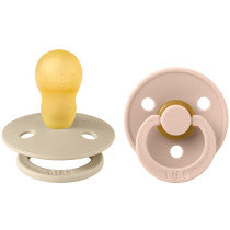 BIBS Pacifier Latex - Vanilla/Blush Size 3 2 Pack