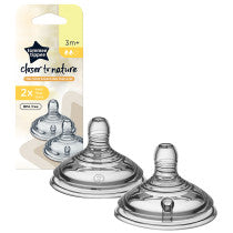 Tommee Tippee Closer To Nature Medium Flow Teat 2 Pack