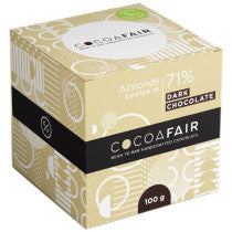 Cocoafair Almonds in 71% Dark Chocolate 100g
