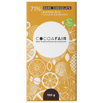 Cocoafair Citrus & Cardamom Dark Chocolate 100g