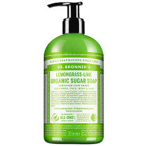 Dr Bronner Sugar Soap Pump Lemongrass Lime 355ml 