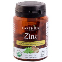 Earthier Organic Zinc 60 Capsules
