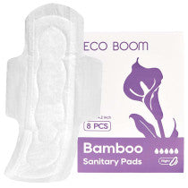 Eco Boom Extra Long Night Sanitary Pads 8 Pack