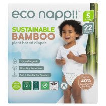 Eco Nappii Organic Diapers Size 5 (11–18kg) Single Sprout 22 Pack