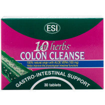 ESI Ten Herbs Colon Cleanse Tablets 30 Capsules