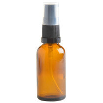 Essentially Natural 30ml Amber Glass Aromatherapy Bottle With Serum Pump Black 18 410 30ml