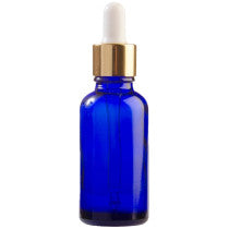 Essentially Natural 30ml Blue Glass Aromatherapy Bottle With Pipette White Gold Collar 18 78 30ml