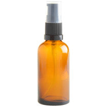 Essentially Natural 50ml Amber Glass Aromatherapy Bottle With Serum Pump Black 18 410 50ml