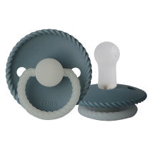 FRIGG Silicone Glow-in-the-Dark Pacifier – Stone Blue (Size 2) 