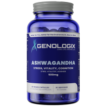 Genologix Ashwagandha (Stress, Vitality, Cognition) Multiple Sizes