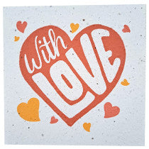 Growing Paper Greeting Card with Love 