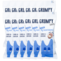 Grumpy Snacks Dry Roasted Chickpeas – Chocolate (12 Pack) 