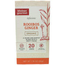 Khoisan Gourmet Organic Infusions Rooibos & Ginger 20 Bags