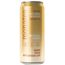 Monatea Ginger Peach African Olive Leaf Unsweetened 300ml