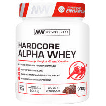 My Wellness Hardcore Alpha Whey – Double Choc 900g