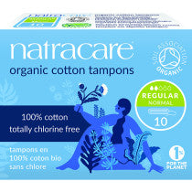 Natracare Organic Cotton Regular Tampons 10 Pack 10 Pack