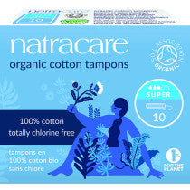 Natracare Organic Cotton Super Tampons 10 Pack