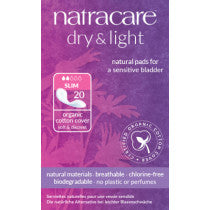Natracare Organic Cotton Incontinence Pads 20 Pack