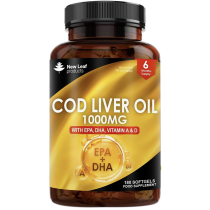 New Leaf Cod Liver Oil Softgels 180 Softgels