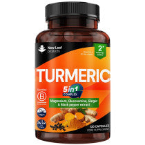 New Leaf Turmeric 5-in-1 Capsules 60 Day Supply