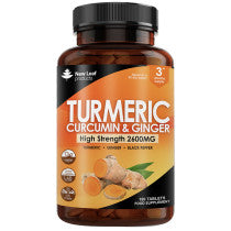 New Leaf Turmeric Curcumin & Ginger 180 Tablets