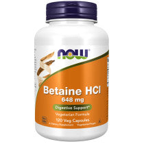 Now Foods Betaine HCl Digestive Support 60 Capsules