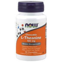 Now Foods L-Theanine Chewables 90 Tablets