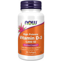 Now Foods Vitamin D3 180 Softgels