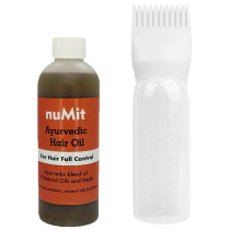 Numit Ayurvedic Hair Loss Oil with Applicator for Strong Hair & Scalp 200ml White 