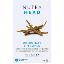 NutraHead Migraine Tea – Willow Bark & Feverfew 20 Bags