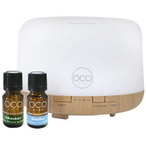 Oco Life 500ml Cool Mist Ultrasonic Aroma Diffuser with 2 Oil Blends 500ml