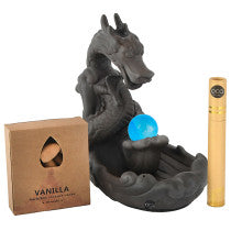 Oco Life Ceramic Dragon Incense Burner With Cones Incense Sticks 