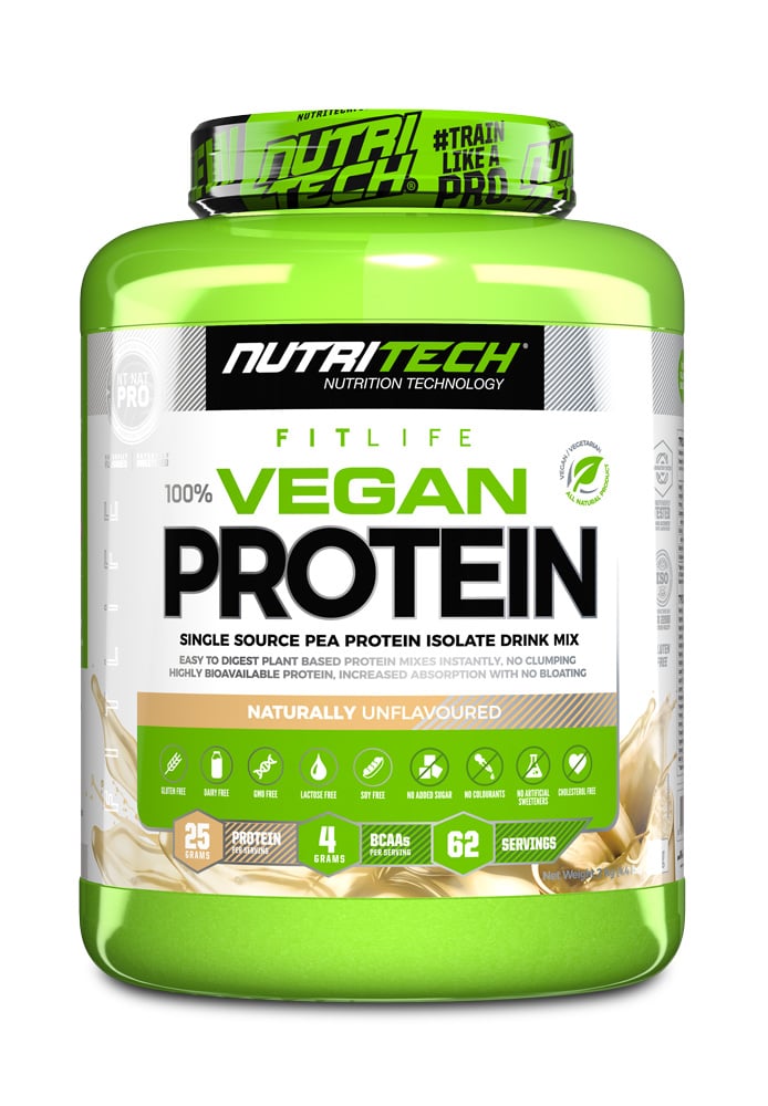 Nutritech 100% Vegan Protein Unflavoured 2kg