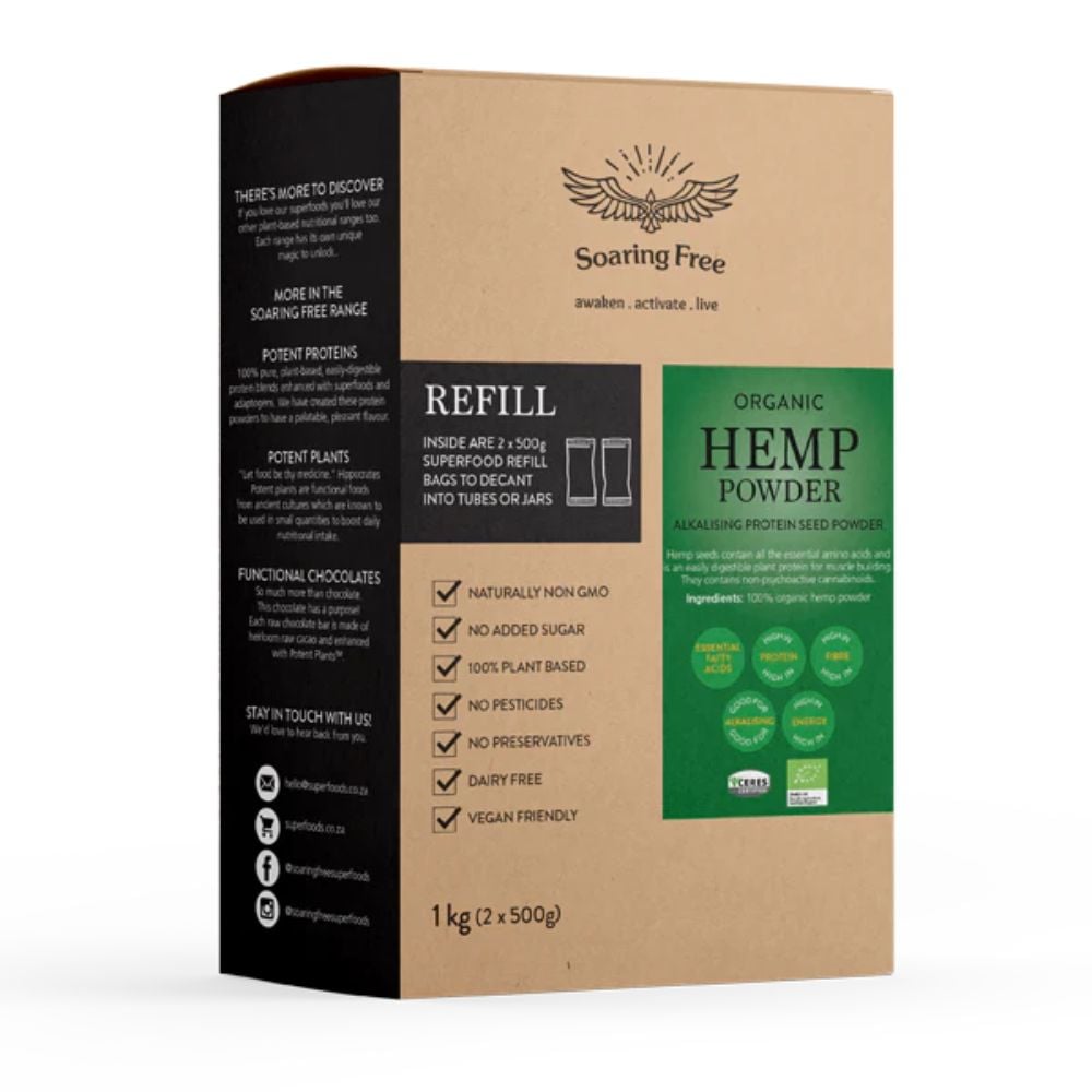 Soaring Free Hemp Protein Powder Organic 1kg