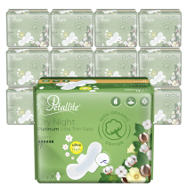 Petallite Organic Sanitary Pads - Night 12 Pack